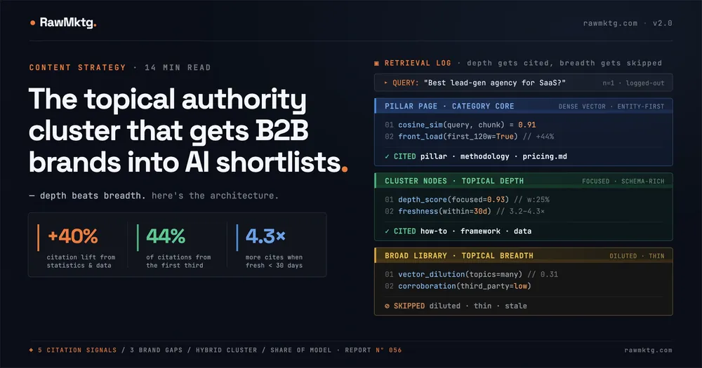 The Topical Authority Cluster That Gets B2B Brands Into AI Shortlists